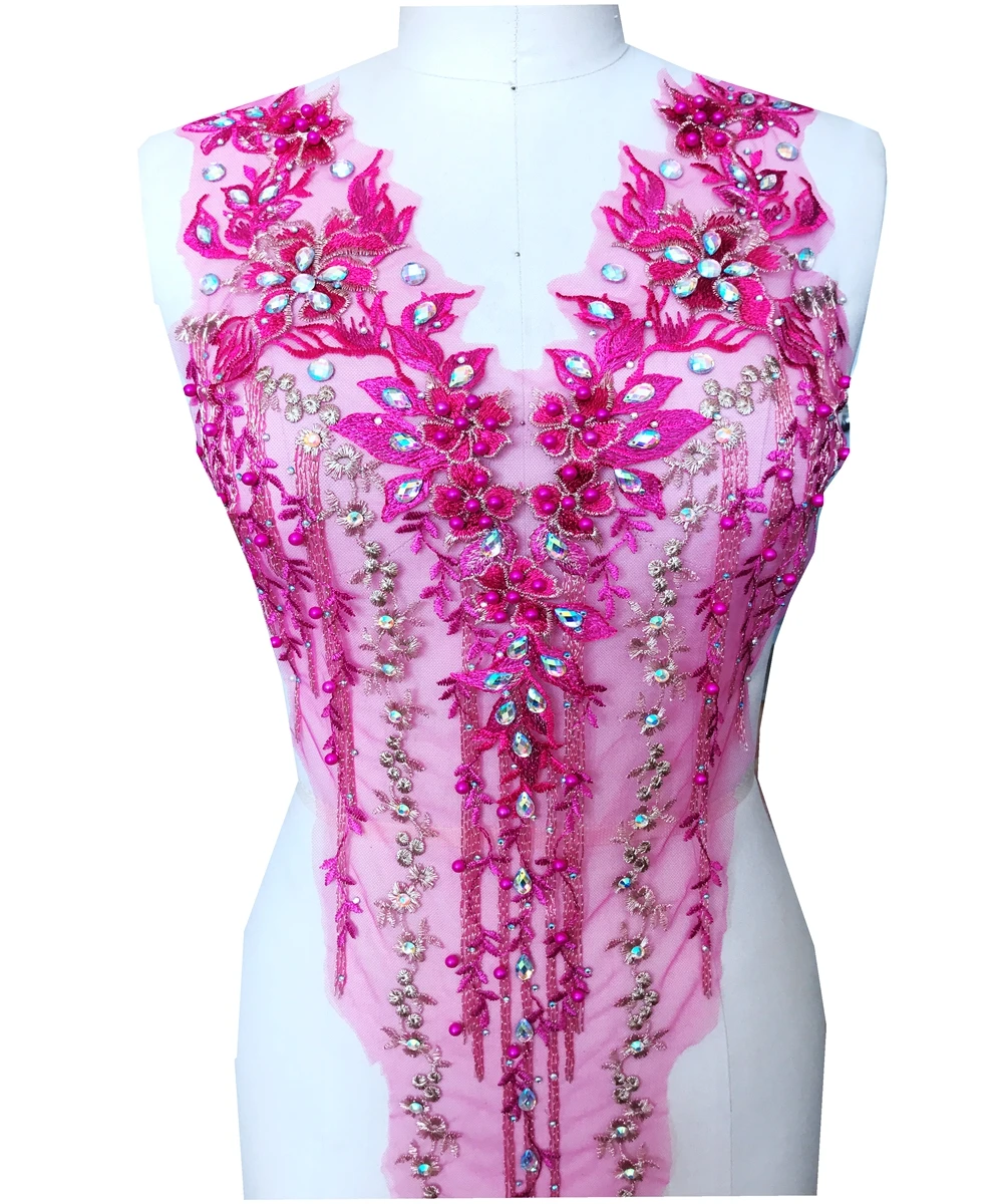 

Пришивные бусины Стразы, роза, блестящие нашивки 62*30 см для вечернего платья, аксессуары «сделай сам»