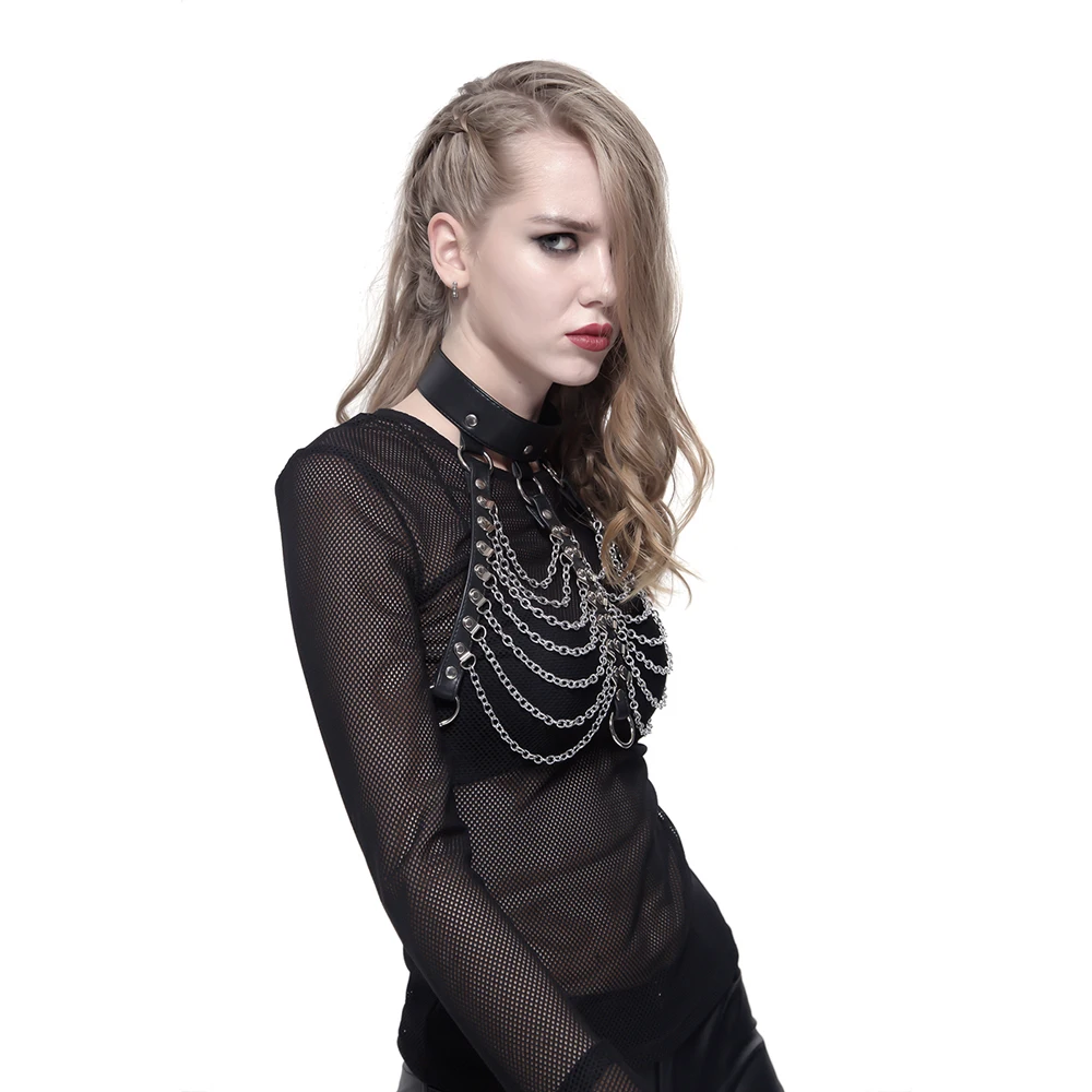 Сексуальная кисточка декоративная металлическая цепь кожаный бюстгальтер чокер