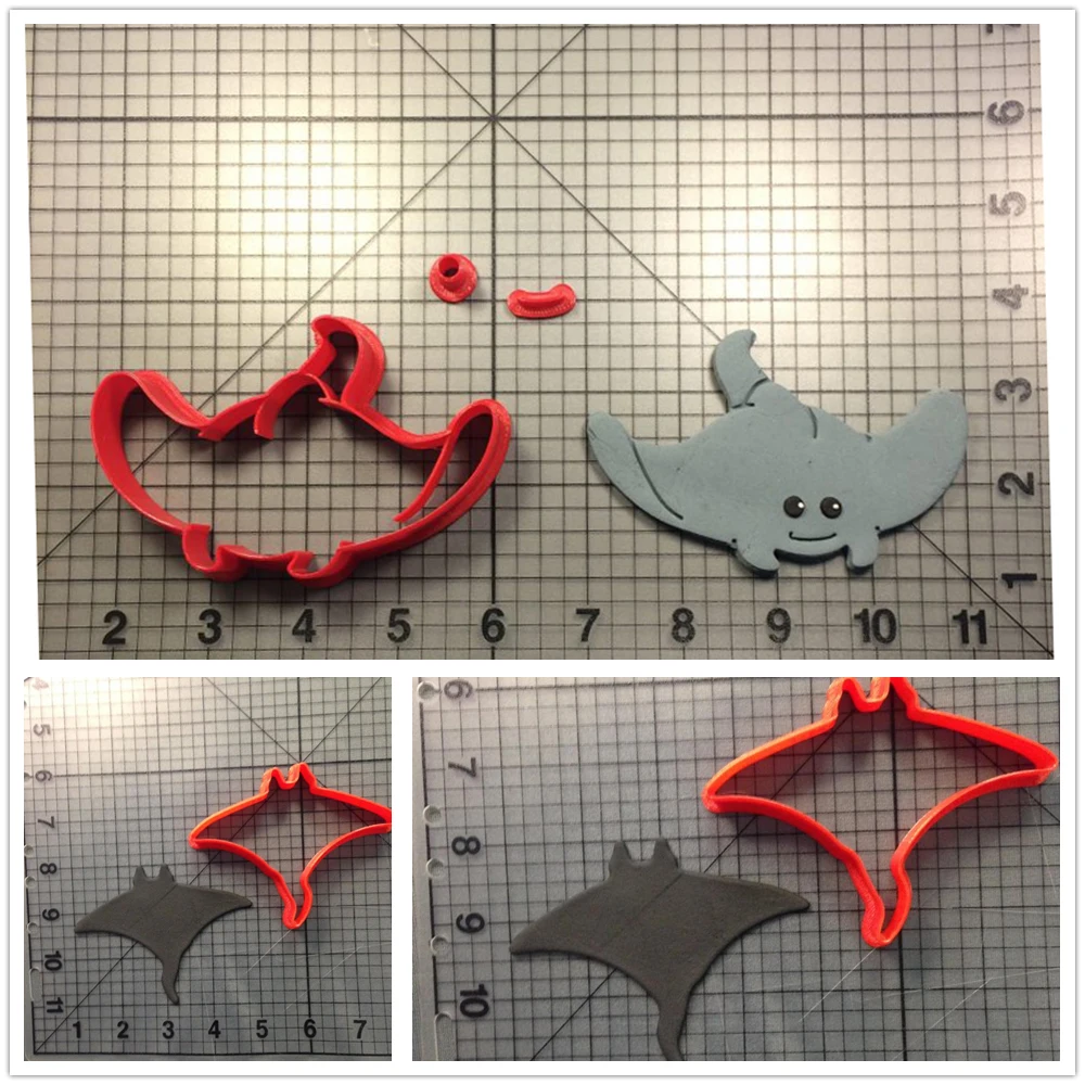 Серия Manta Ray резак для печенья на заказ 3D Печатный помадки инструменты украшения