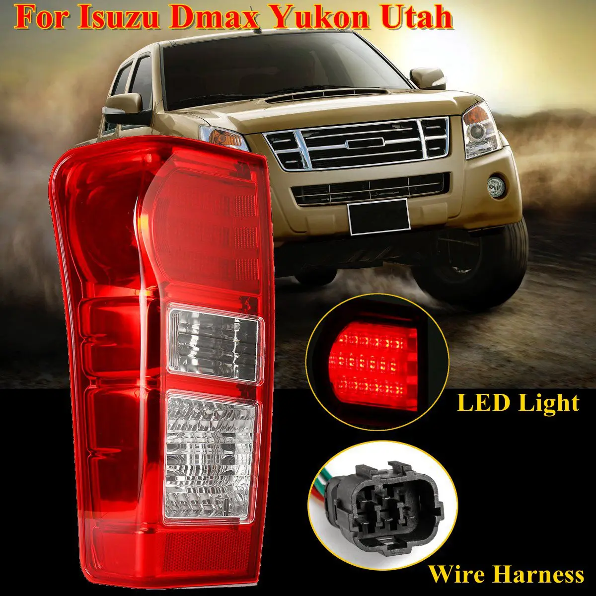 Left Side Для Isuzu Dmax Yukon Юта 1 пара светодиодные задние светильник задний тормоз лампа левой и правой стороны 2012 2013 8961253983 - Цвет: Left Side