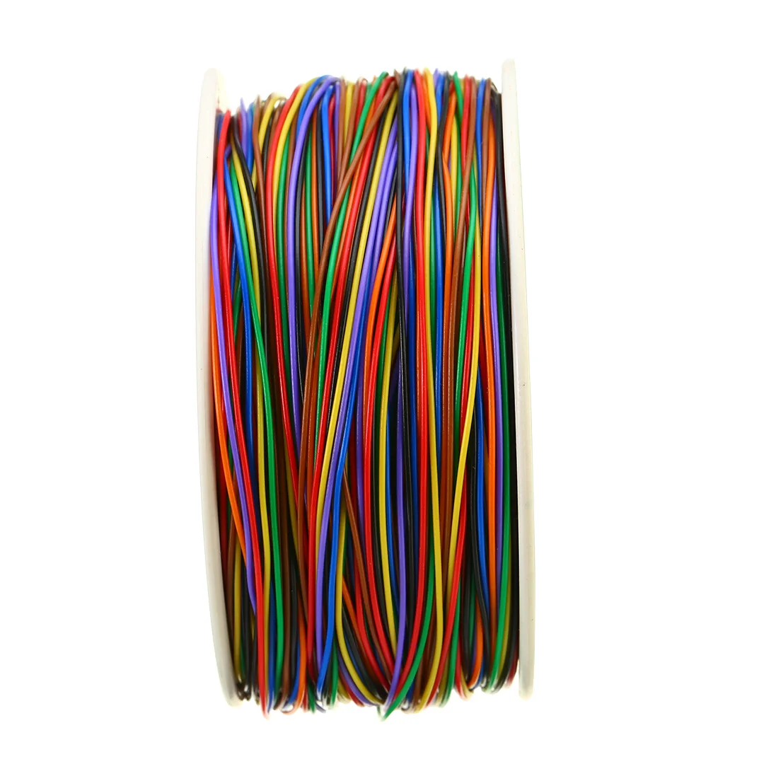 1 рулон 30 AWG 0 25 мм Оловянная медная обмотка проволока для изоляции Тестовый Кабель