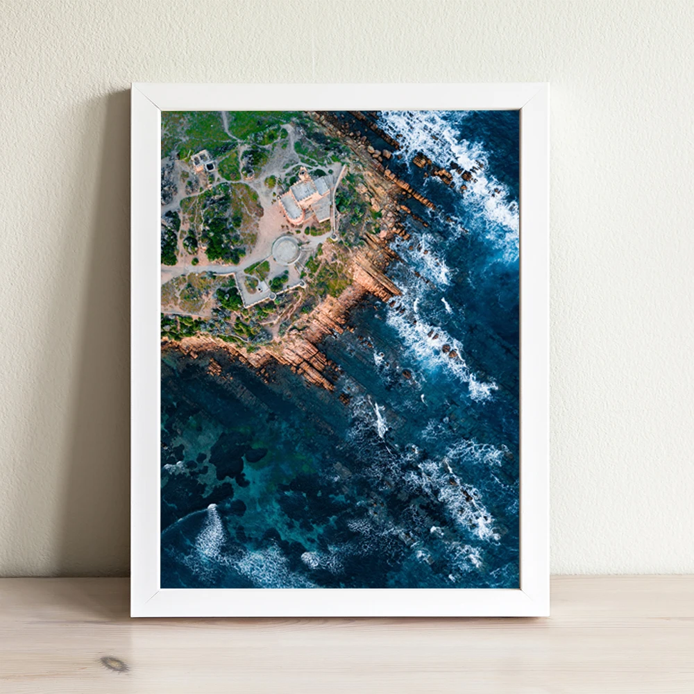 Allenjoy пейзаж плакаты морская волна город воздушный вид холст картины Северный