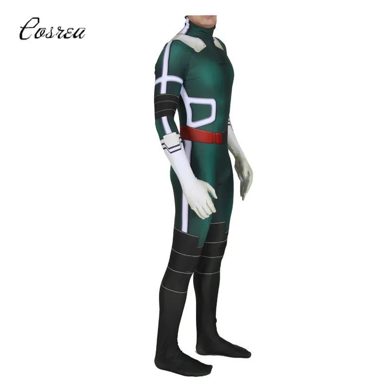 Аниме My Hero Academy Косплей DeKu полный костюм костюмы-комбинезоны для взрослых боди на