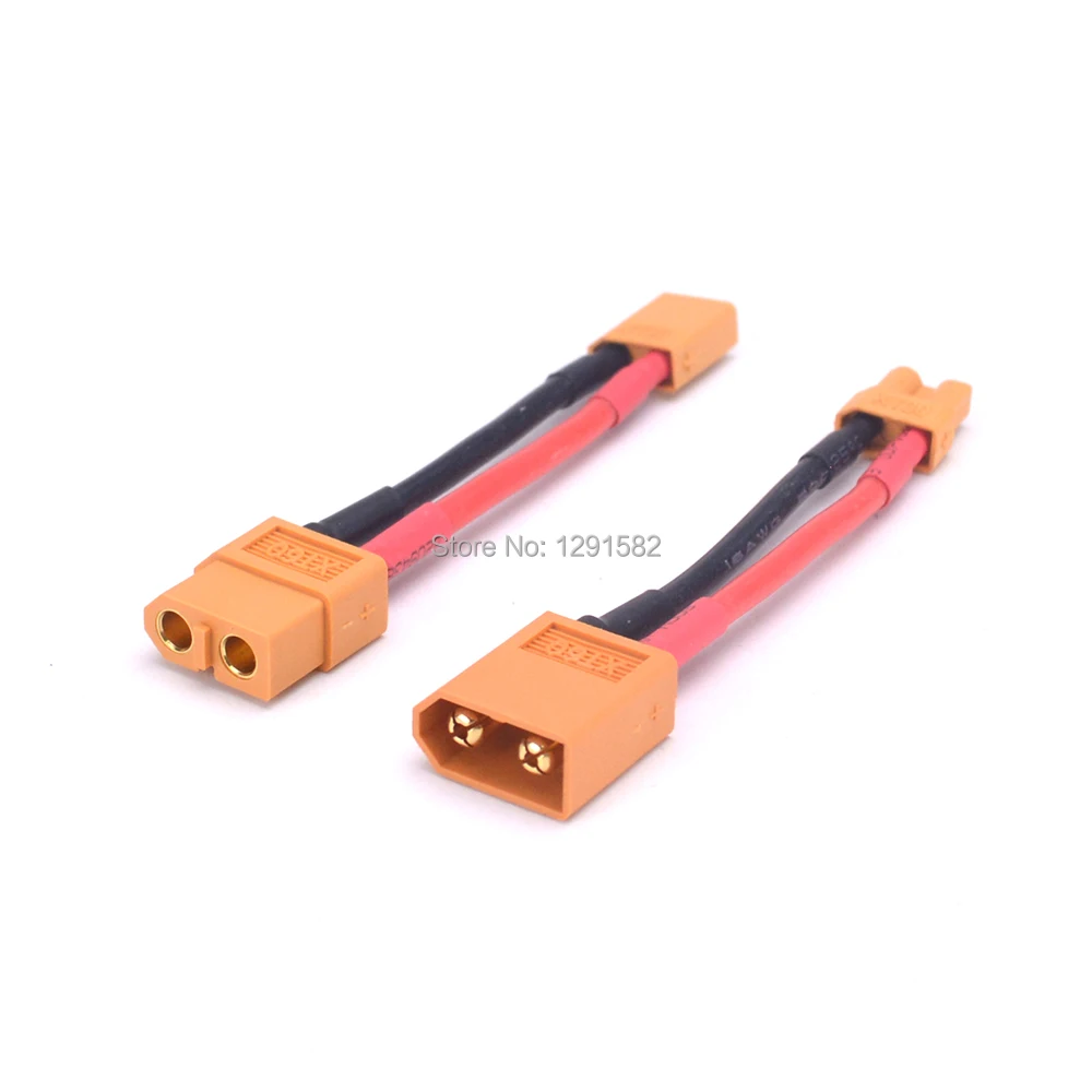 XT60 штепсельная Вилка для разъема XT30 вилка 16AWG мягкий силиконовый провод кабель