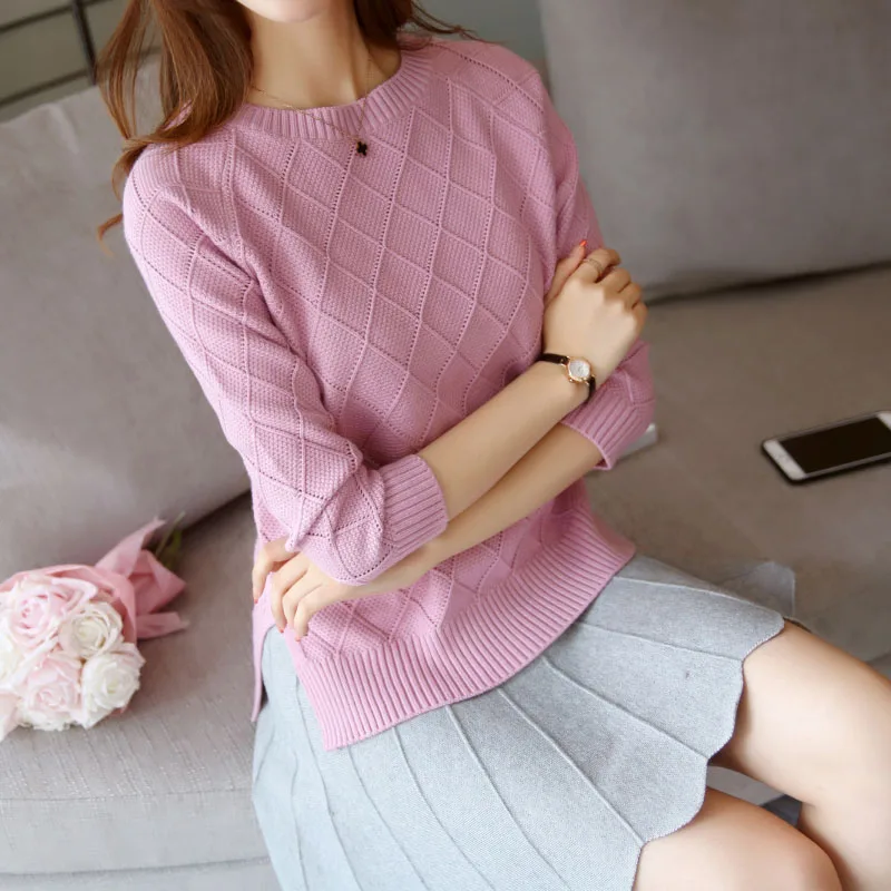2018 new thick Warm Autumn Winter Women Sweater Fashion casual Knitted ladies Tops Long Sleeve Female Pullovers AC327 | Женская одежда