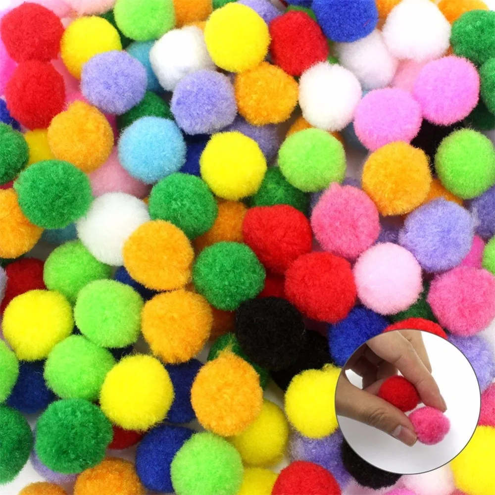 200 шт партия Фестиваль Сделай Сам ремесло помпоны мягкие пушистые шары войлочные