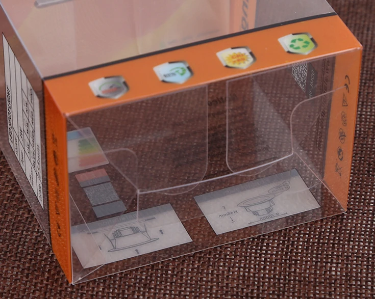 Прозрачная упаковочная коробка для светодиодных ламп мягкая складывающаяся