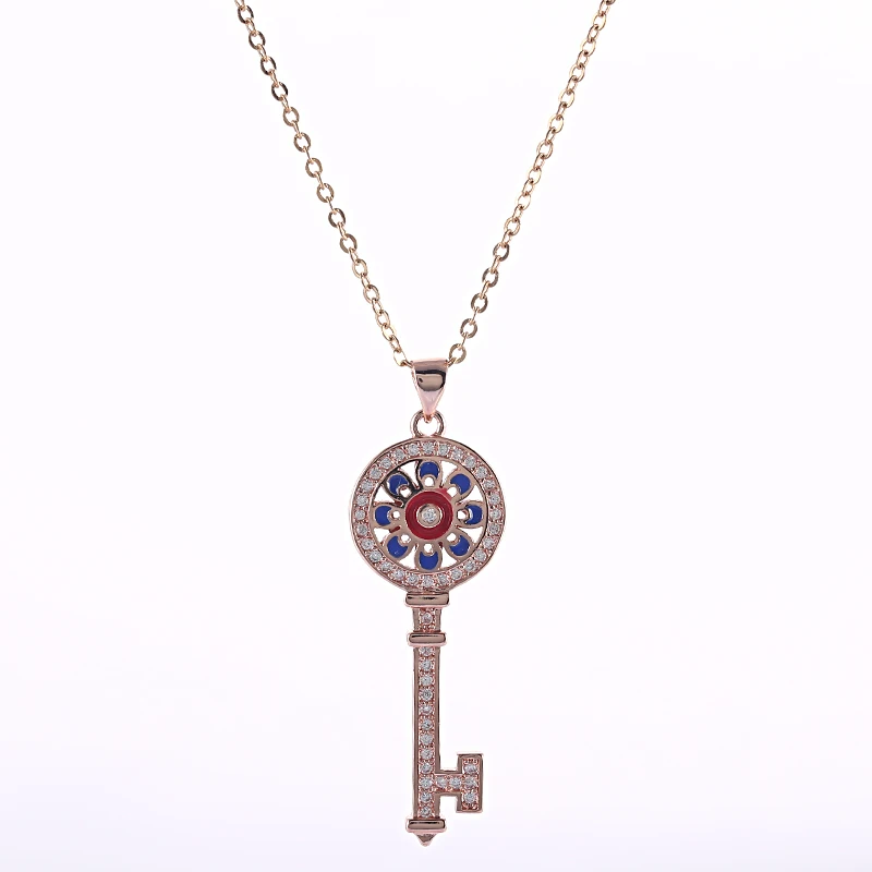 Ювелирные изделия известного бренда эмалированный цветок брелок ожерелье для