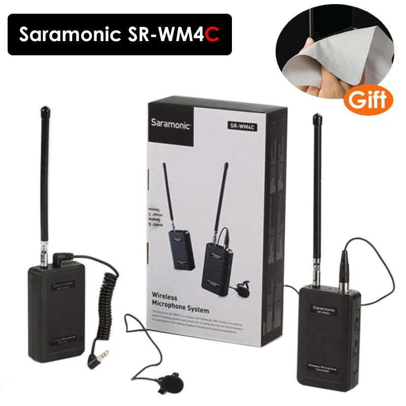 

Saramonic SR-WM4C Lavalier Wireless Microphone for Canon Nikon Sony DSLR Cameras Panasonic Camcorder GoPro Hero 4 3 3+ Action