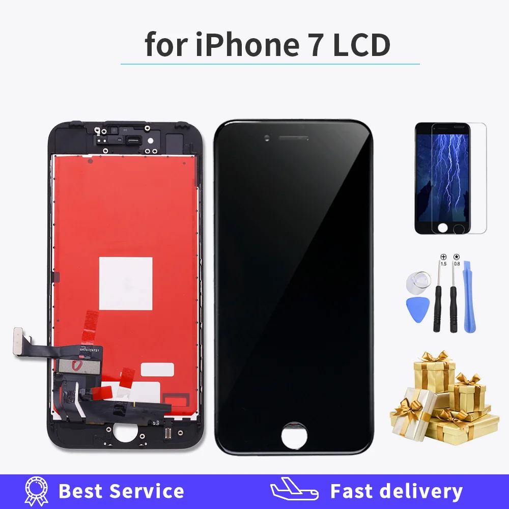 

White&Black AAAA Quality OEM LCD Display For iPhone 7 Screen Digitizer 3D Touch Assembly A1660 A1778 A1779 Replacement LCD +Gift