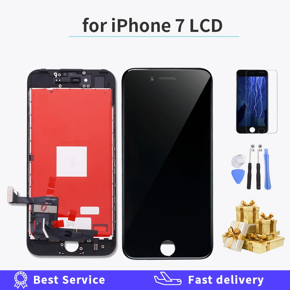 Белый и черный AAAA Качество OEM ЖК дисплей для iPhone 7 экран дигитайзер 3D сенсорная