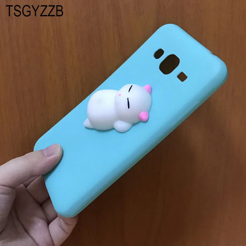 Мягкий чехол из ТПУ с медленно восстанавливающим форму котом для Samsung Galaxy J3 2016 J310