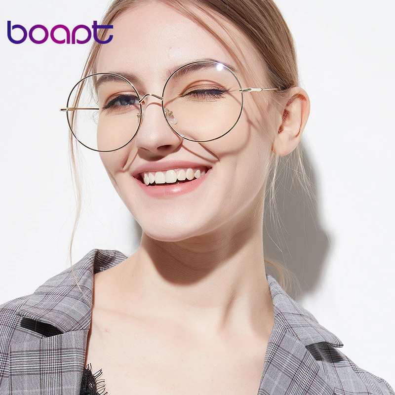 Унисекс Ретро дизайнерские круглые металлические большие оправы оптические