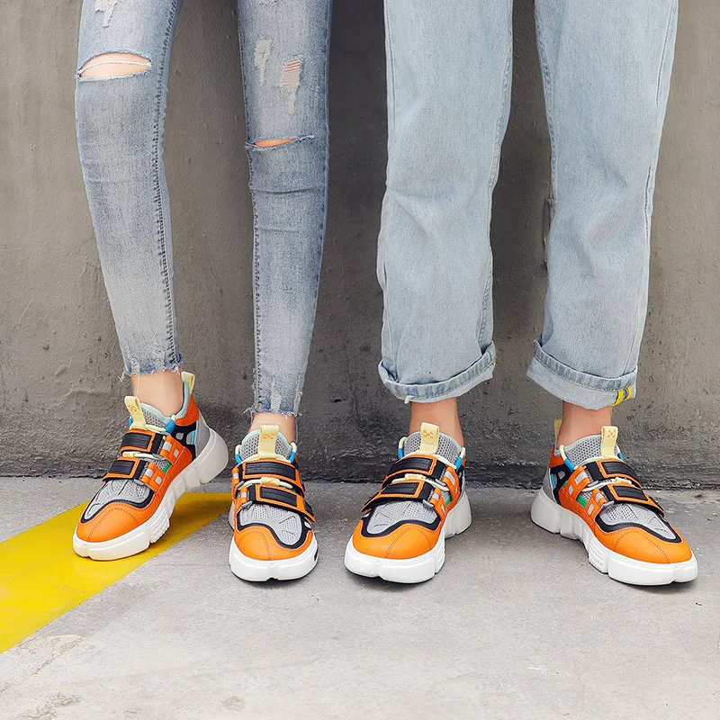 Кроссовки женские на массивной платформе Повседневная дышащая обувь модные