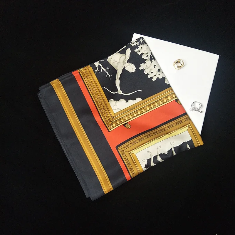 Новые осенние Элитный бренд 100% Twill Шелковый шарф Для женщин Богемия Royal Riden рыцарь