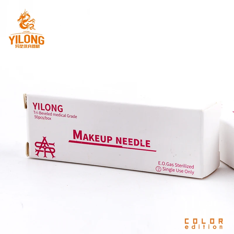 50 шт. 12 14 16 18 21U шпильки 0,2 м Microblading Naalden Permenent Make-Up тату Naald Lamina Agulhas Tebori Blad voor Handmatige