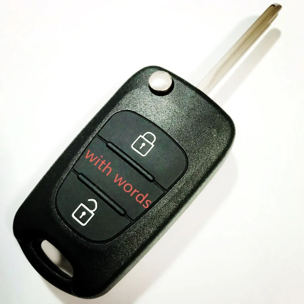 3 Buttons Replacement Car Blank Key For Hyundai Elantra Flip Shell Cover Remote Case Fob with groove on left of Blade | Автомобили и