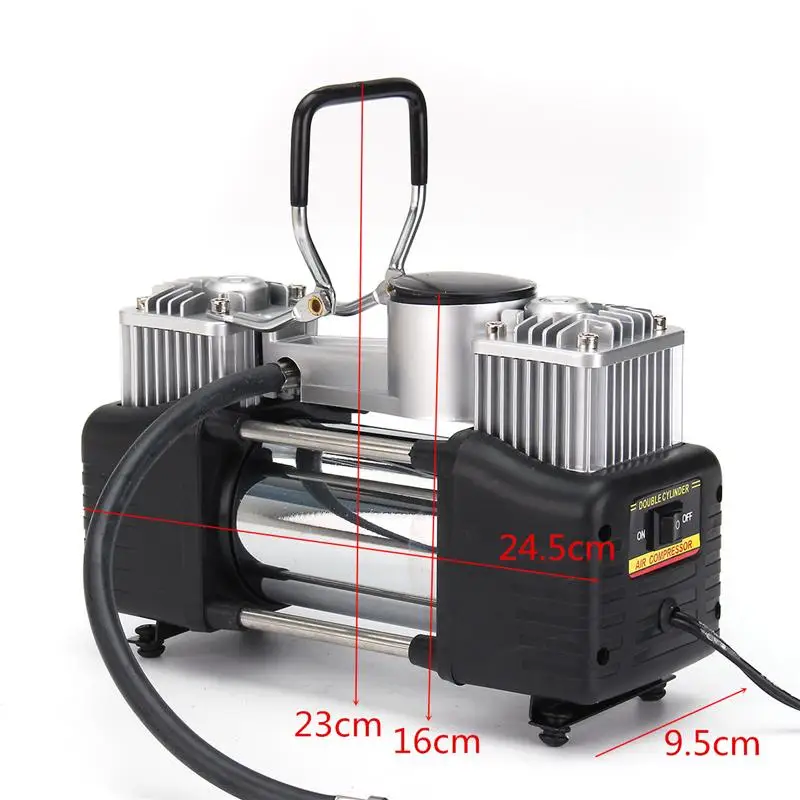 150PSi DC 12V 14A 150W тяжелый Doppelzylinder Luftpumpe Kompressor Авто рейфен надувной двойной цилиндр воздушный насос для автомобиля лодки
