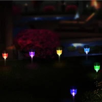 outdoor solar light colorful changing led solar lawn light garden lamp waterproof stainless steel yard path lawn lamp