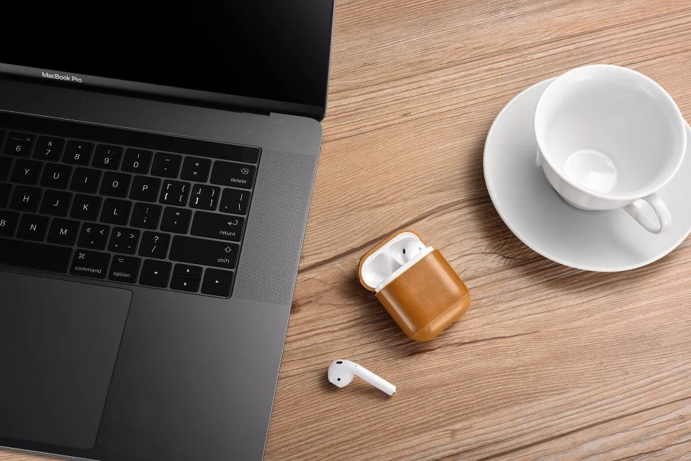 Чехол из натуральной кожи для наушников Apple Airpods | Компьютеры и офис