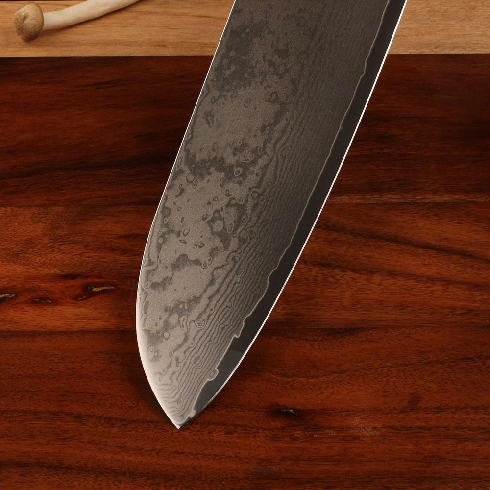 SUNNECKO 7 "дюймов Santoku кухонный нож повара подарок японский VG10 Дамасская стальная