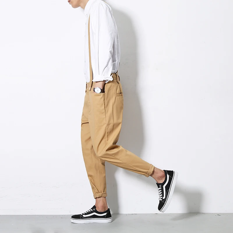 Мода 2017 г. черный комбинезон цвета хаки Для мужчин Повседневное Брюки карго плюс