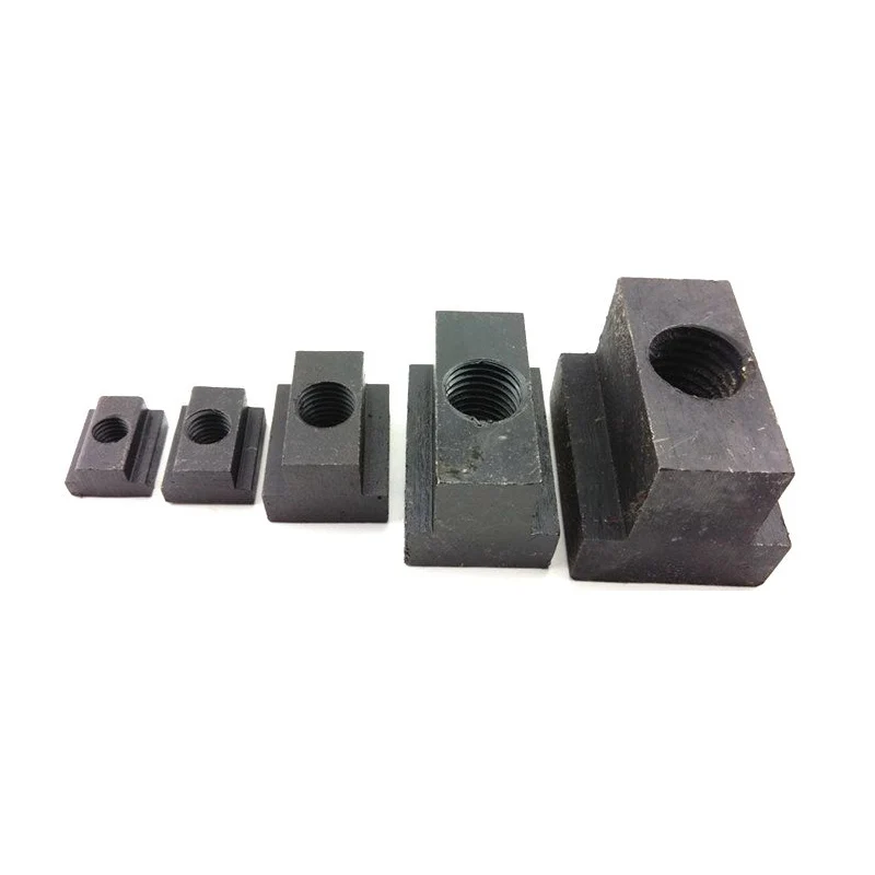 10 шт. M6/M8/M10/M12/M14/M16 резьба оксид отделка Т образные гайки 45 стальная образная