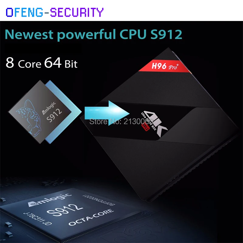 H96 PRO Plus Android 7 1 ТВ-приставка Amlogic S912 Восьмиядерный 3G 32G 2 4 GHz Wifi H.265 4K ott TV Box |