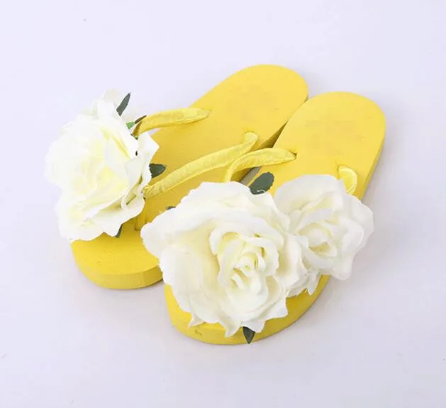 

Сандалии женские с открытым носком, шлепанцы с розами, пляжные тапочки, плоская подошва, лето 2017