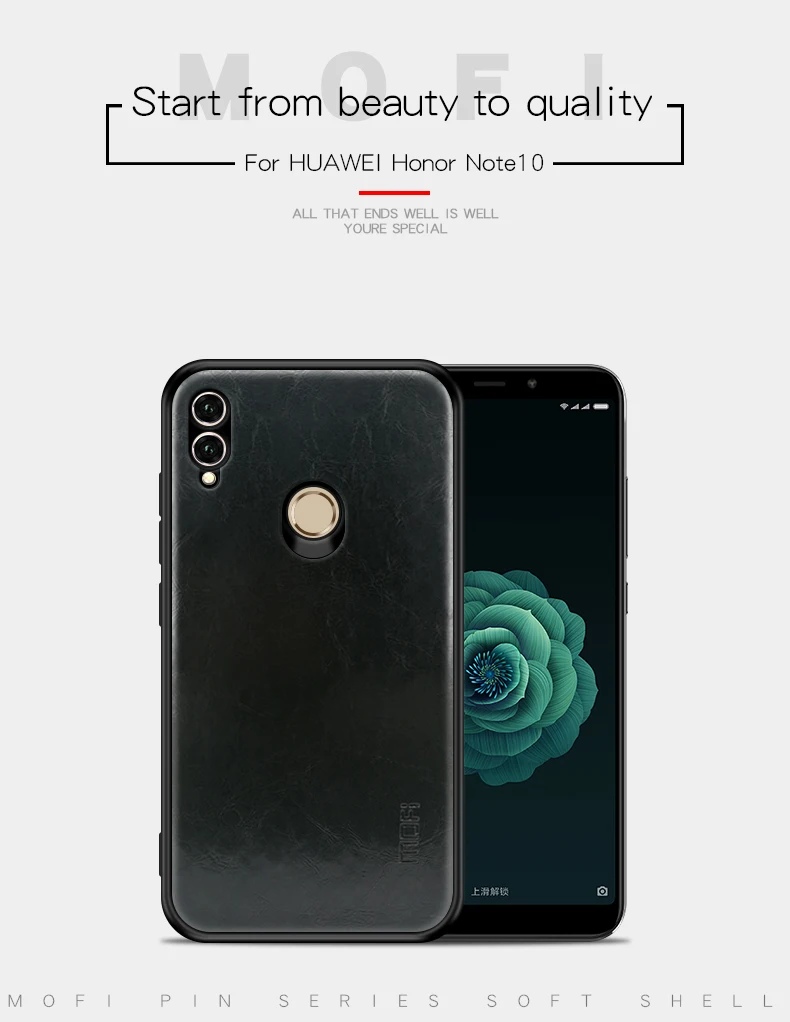 Чехол для Huawei Honor Note 10 кожаный тонкий чехол MOFI Роскошный на заднюю панель 6 95 дюйма