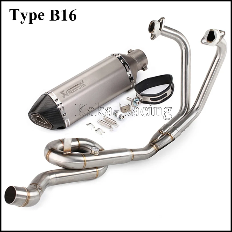 MT03 Akrapovic глушитель выхлопной трубы мотоцикла полная система скольжения на переднюю ссылку трубы для Yamaha YZF R3 R25