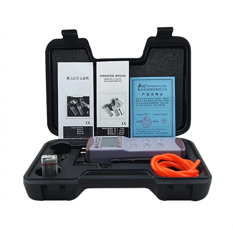Цифровой манометр AZ82100 диапазон измерения 0 100 psi портативный дифференцирующий