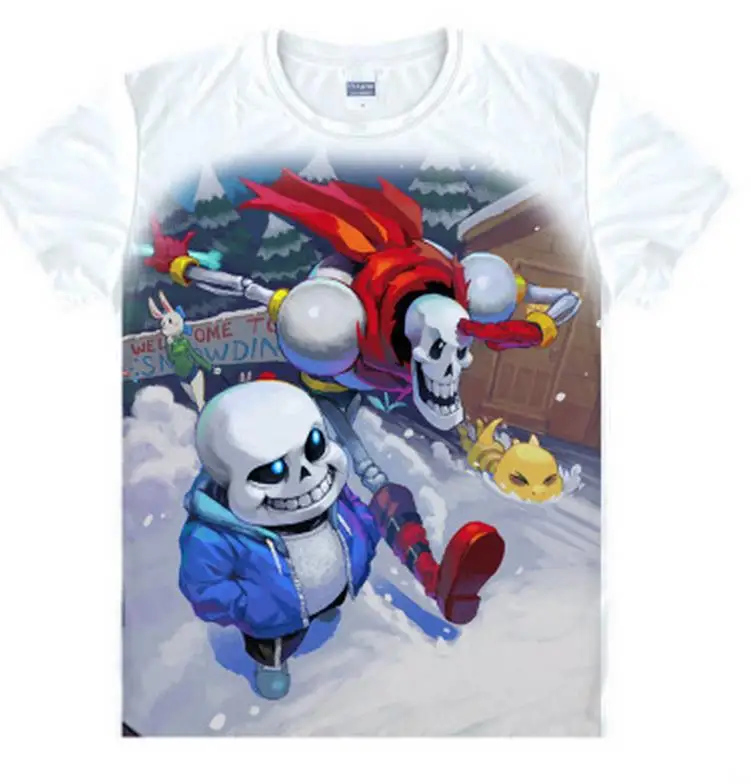 Новый костюм для косплея Undertale Sans все члены Хлопковая мужская футболка