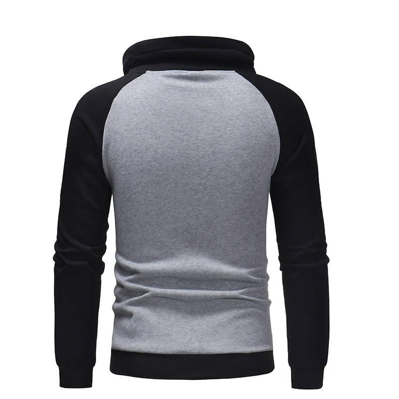 Casual Hoodies Men Autumn Fashion Brand Pullover Solid Color Turtleneck Sportswear Sweatshirt Men'S Tracksuits Moleton 3XL