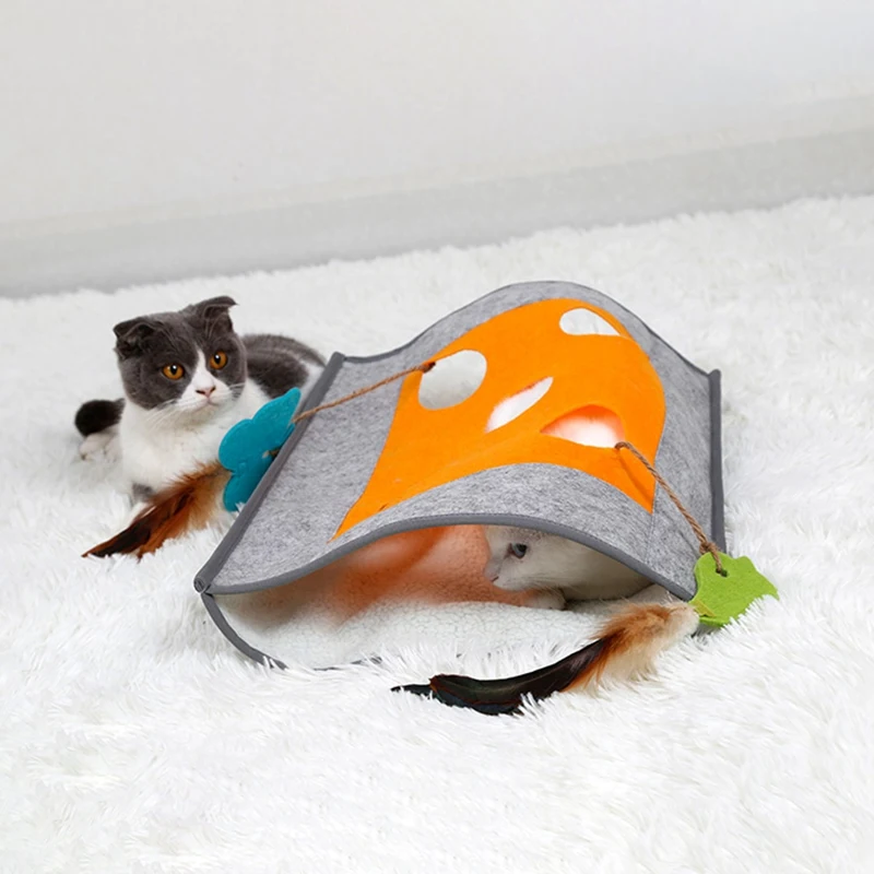 Doglemi Feel Cat Забавный коврик для домашних животных кошка игра шуршание мешок