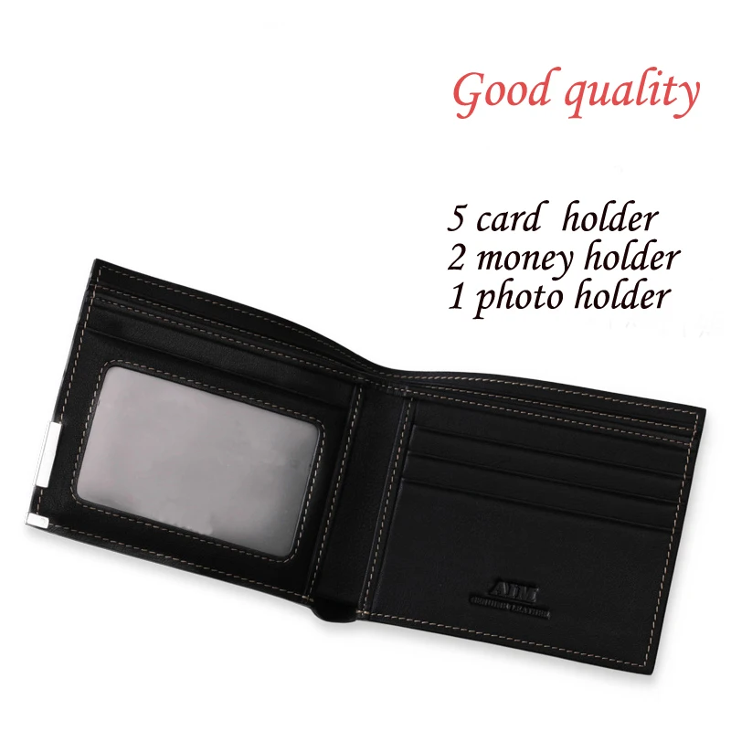Марка Кожа Мужчины Кошельки Мужской Короткий Дизайнер Кожаный Бумажник мужской