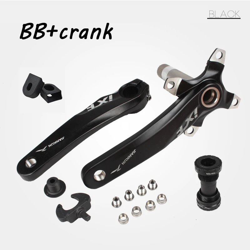 Crank-BB Black IXF 104 BCD CNC Untralight Crank Arm 170 мм MTB/дорожный велосипедный шатун с BB крышка шатуна для велосипеда Аксессуары для велосипеда - Цвет: Crank-BB Black