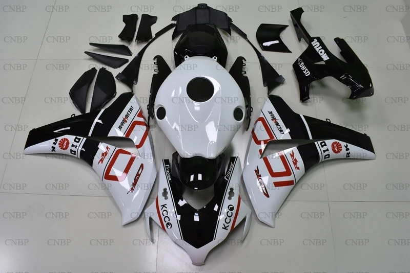 CBR 1000 RR 2008 2011 обтекателя Fireblade 09 10 кузов 2009 Белые Черные Пластиковые