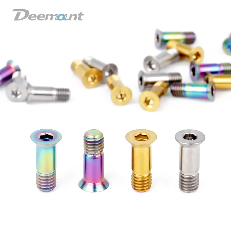 

Deemount 2PCS/Lot Titanium Bolts M5*14.2mm Hex Headed for Bicycle Rear Derailleur Jocky Wheel Pulley Fastening Bike Ti Screws