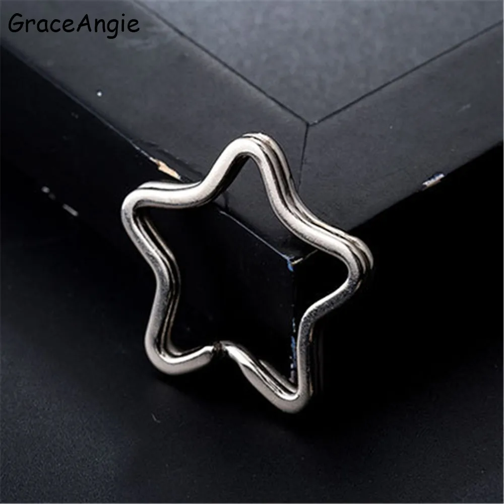 Новинка железные Цепочки Кольца Для Ключей GraceAngie 10 шт. цветные в форме сердца