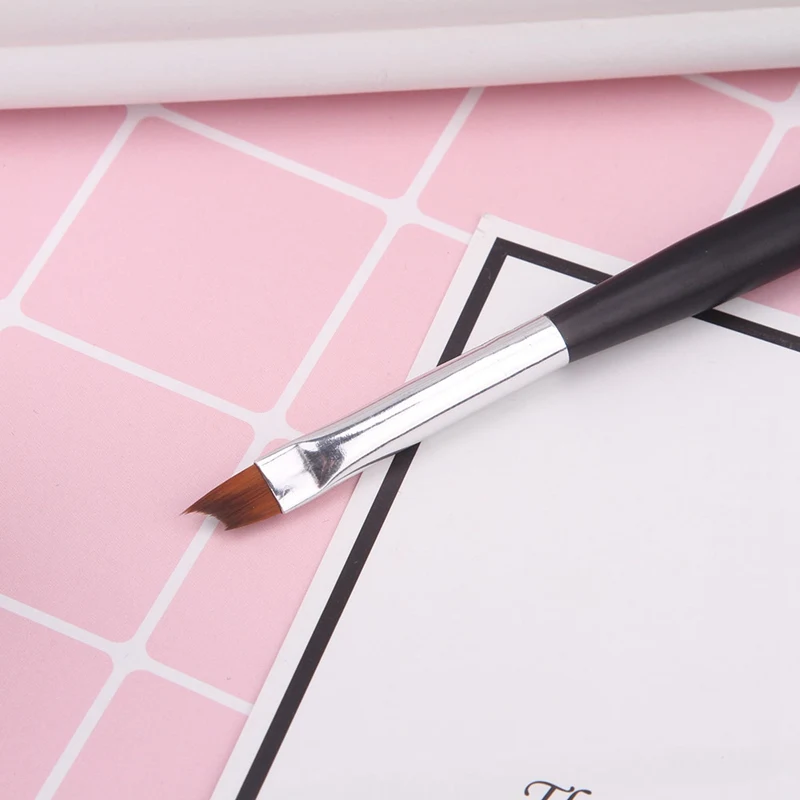 Французский Совет терапии Pen ногтей расставить Кисточки черной ручкой Half Moon