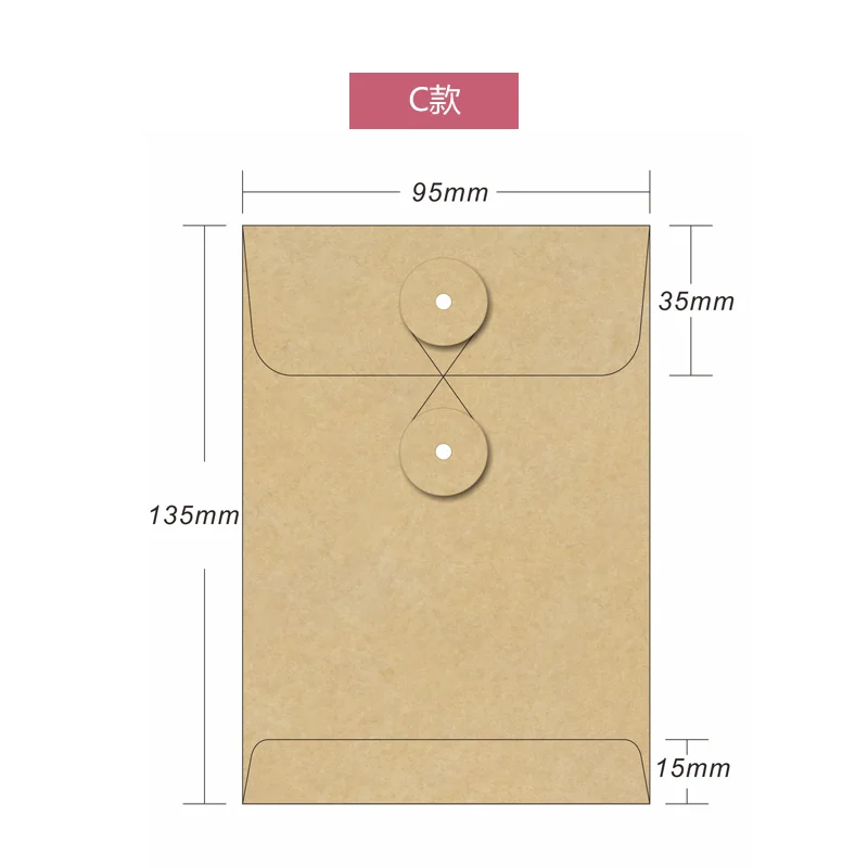 C-6PCs MyPretties 6 шт. DIY конверты из крафт-бумаги закрытые папка сумка в планировщике TN путешественник коллекционные инструменты украшения аксессуар - Цвет: C-6PCs
