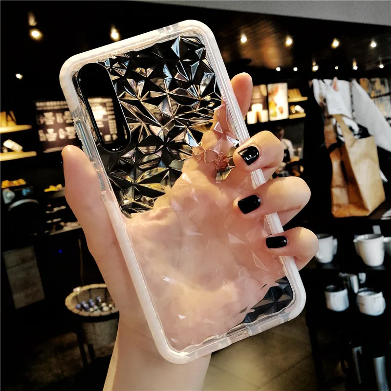 White Противоударный 3D чехол с бриллиантами для samsung Galaxy S9 Plus S10e, чехол для Galaxy Note 10, A50, A20, A10, A30, M30, S8 Plus, S7 Edge - Цвет: White