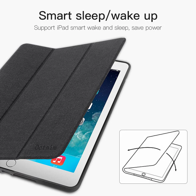 Оригинальные чехлы Octaim для iPad Air 2 мягкий PU держатель для карандашей стенд Пробуждение сна чехол для Apple iPad 9,7 модель планшета
