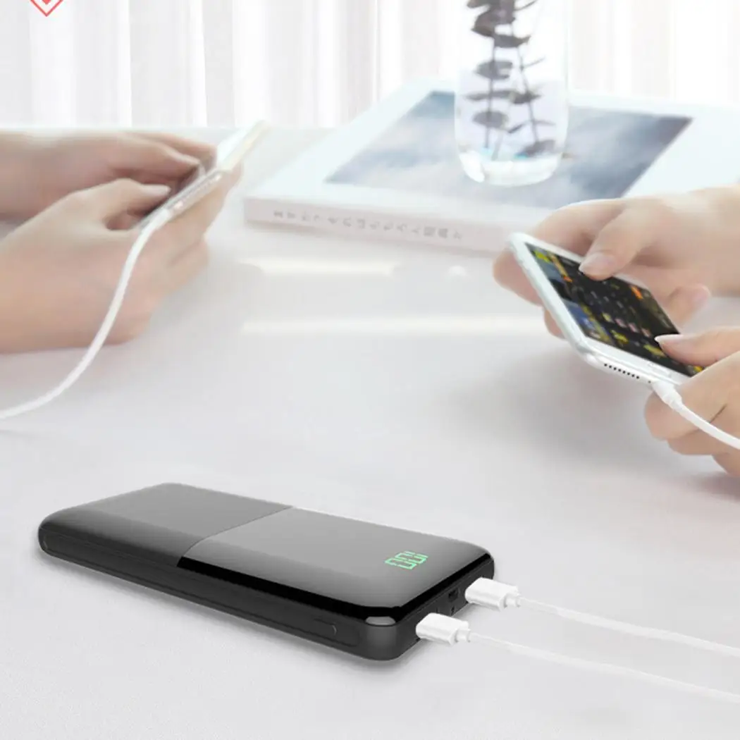30000mah двойной USB внешний аккумулятор LCD Портативный мобильный телефон зарядное