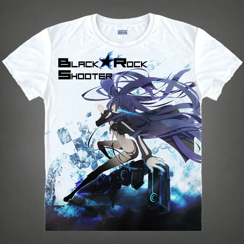 Футболки для косплея BLACK ROCK SHOOTER с принтом Мато куруа футболки коротким рукавом