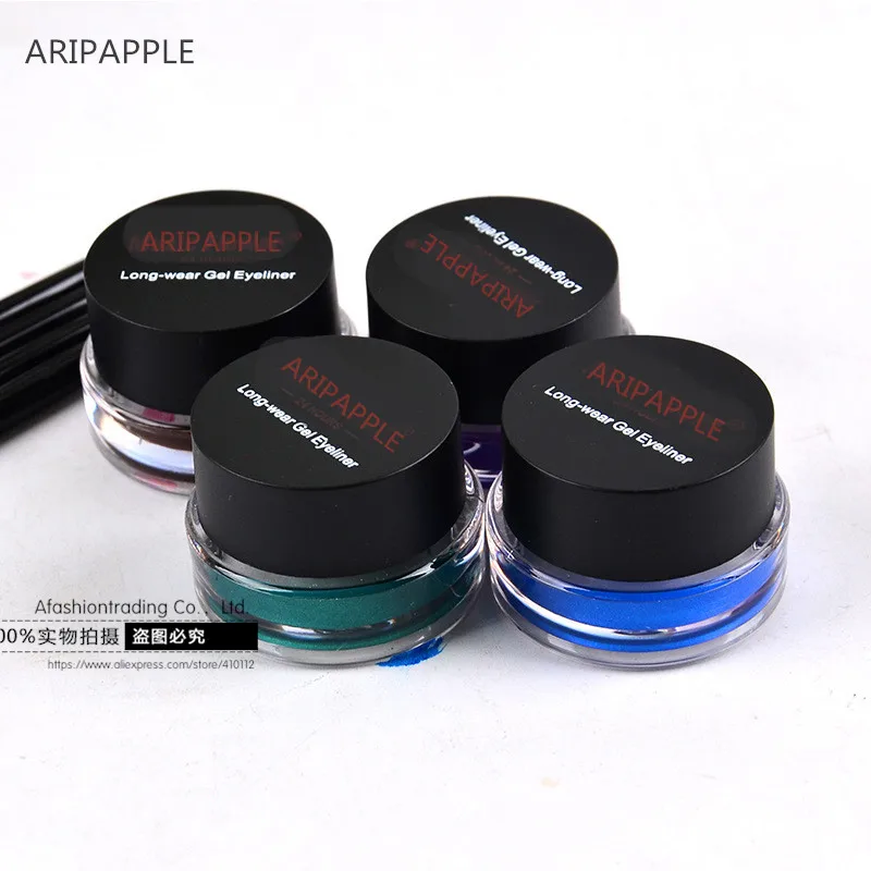 Водостойкий крем для глаз с кисточкой голубой подводка 1 набор|eyeliner waterproof|blue