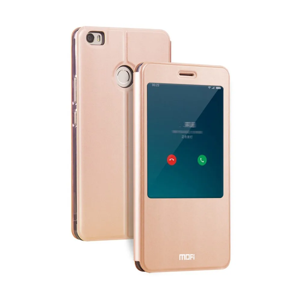 Чехол с окошком для xiaomi mi max, чехол MOFi для xiaomi max, флип-чехол, открытый кожаный чехол, умный корпус, чехол, 6,44 дюйма