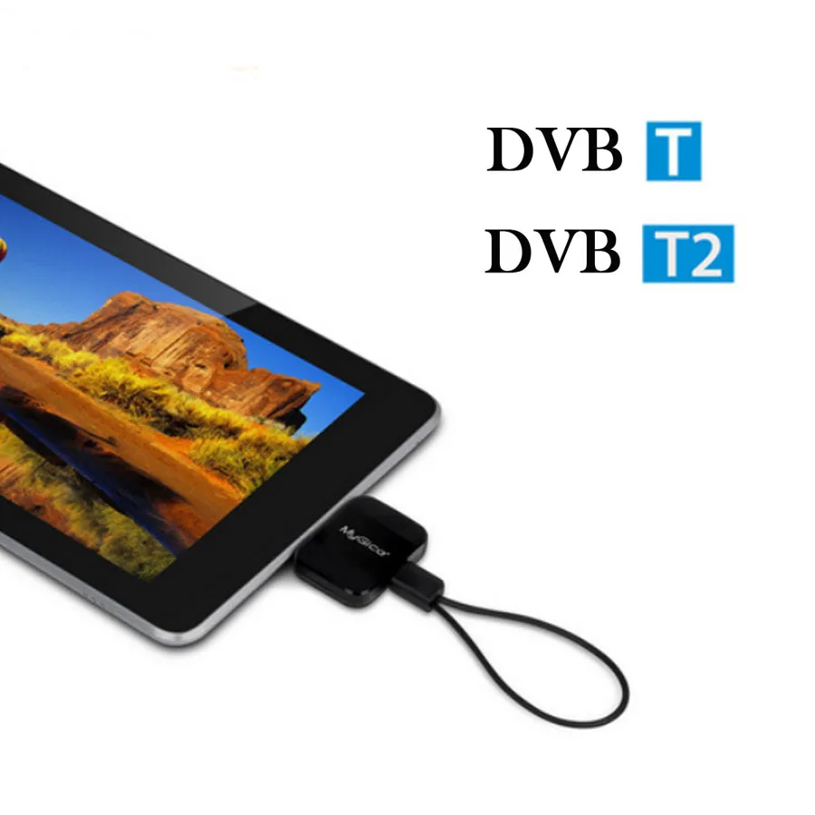 DVB T2 беспроводной цифровой ТВ тюнер приемник H.265 Full HD для телефона Android Pad с микро USB