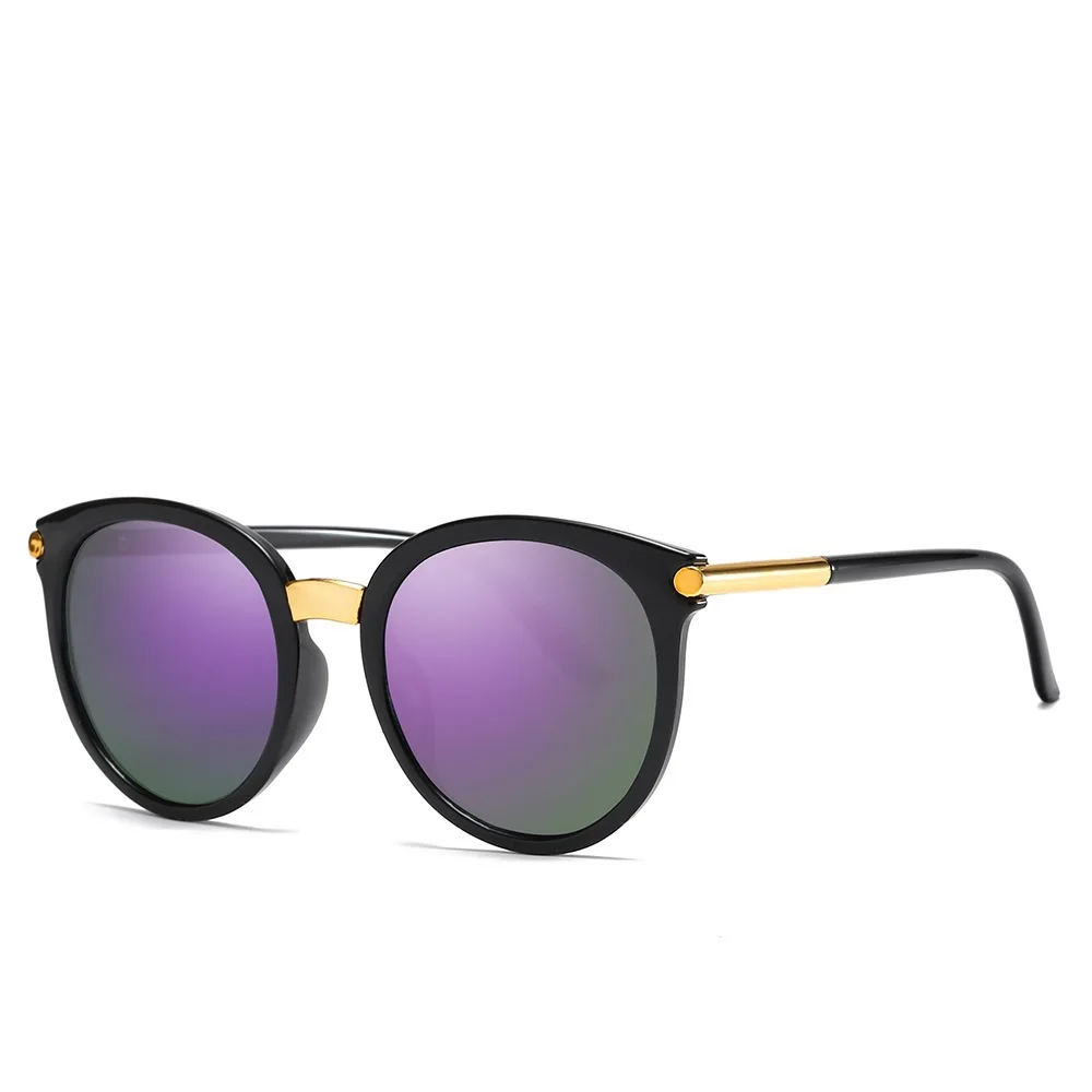 C4Purple DCM круглые Винтажные Солнцезащитные очки Для женщин Для мужчин Модные Винтажные Зеркальные Солнцезащитные очки женские оттенки очки ретро Óculos De Sol UV400 - Цвет линз: C4Purple